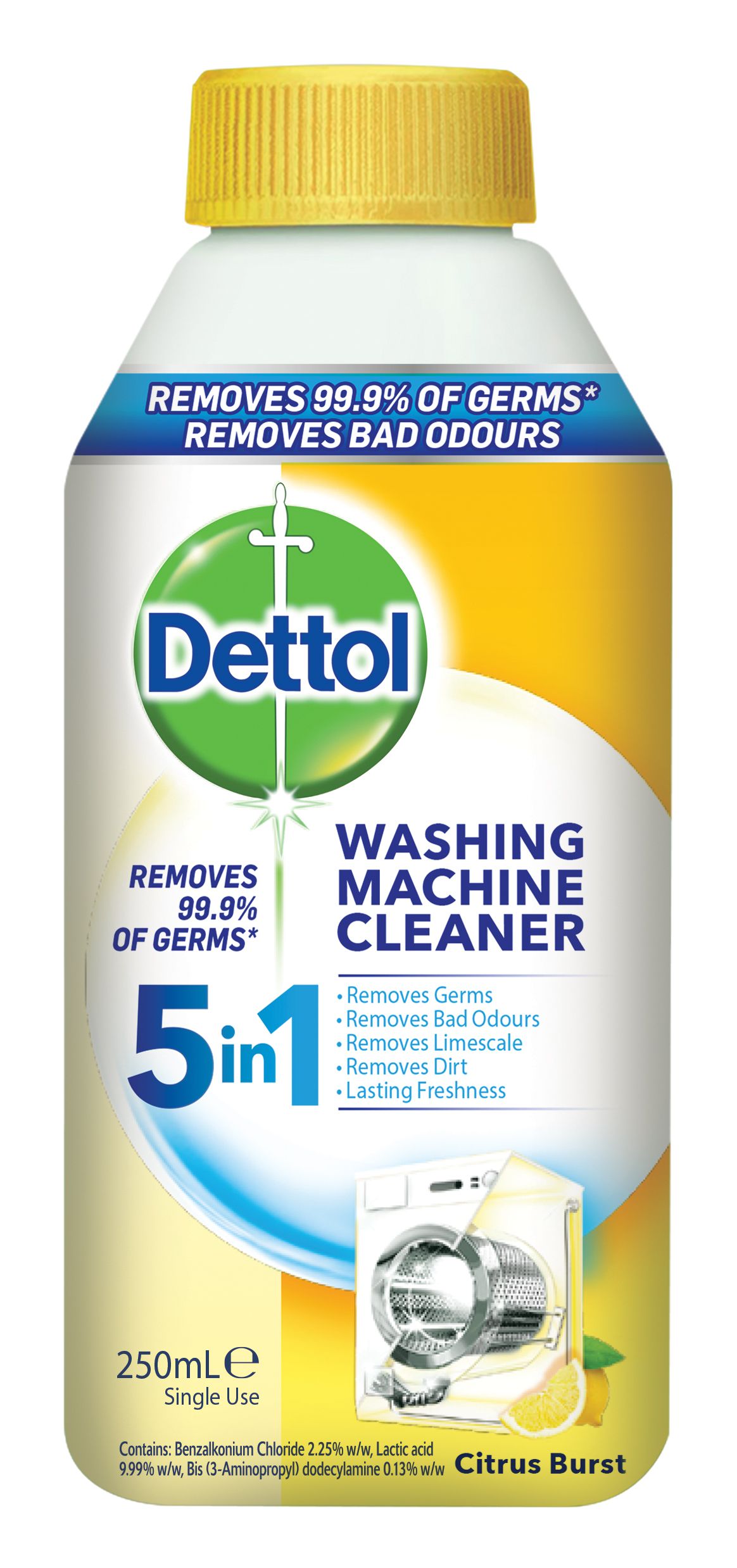 Dettol Washing Machine Cleaner Citrus Burst 250ml | Dettol NZ